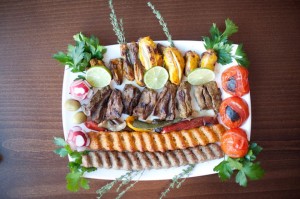 Hot from the charcoal grill in Persia
