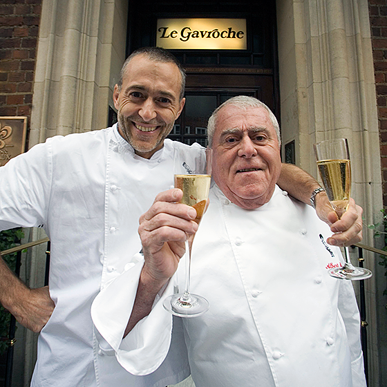 Michel and Albert Roux pictured at Le Gavroche.