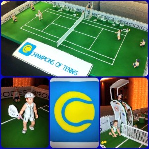 If only all tennis matches featured this much cake...