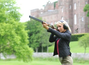 Clay pigeon shooting is popular at the Scottish Game Fair