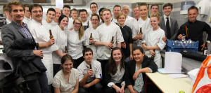 The French and Scottish Budding Chefs celebrate cooking the gala dinner