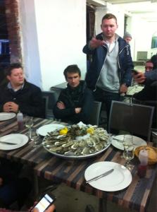 Alexander eyes some oysters