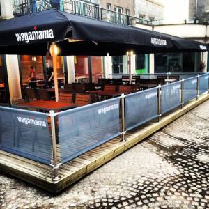 The outside terrace at Wagamama Aberdeen means diners can noodle in the open air.