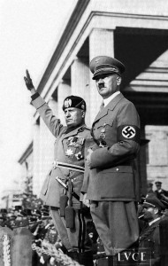 Il Duce and the Fuehrer: terrible dinner guests. Pic via Wikipedia.