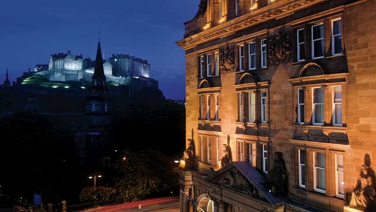 With the Castle in the background, the Waldorf Astoria Edinburgh - The Caledonian is well placed for the fireworks.