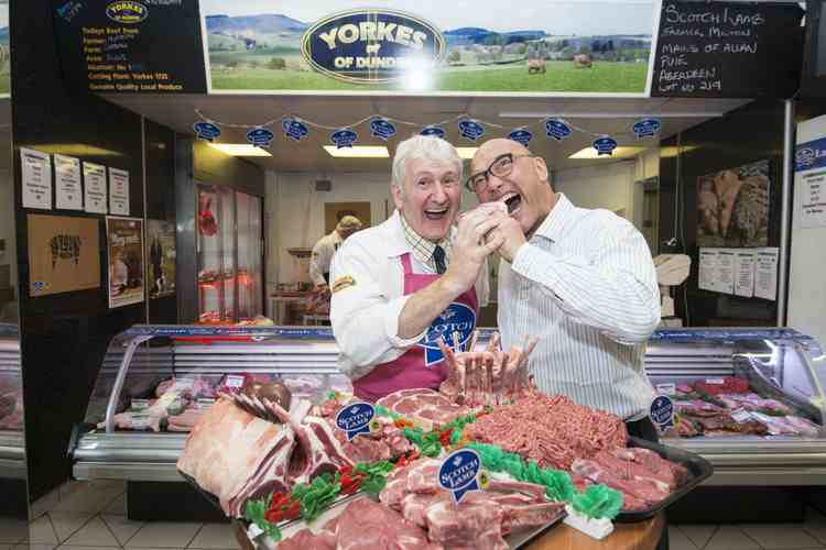 Gregg getting ready to slam the lamb at Yorkes of Dundee. Pic: Alan Richardson Dundee, Pix-AR.co.uk