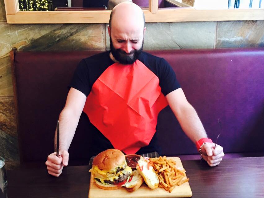 The SoHo Mighty Zeppelin Burger Challenge is not for the faint of heart.