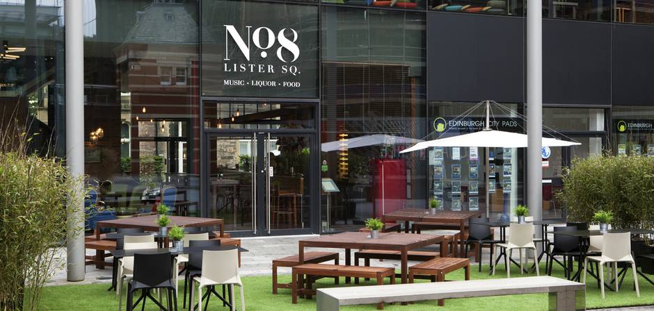 The outdoor terrace at No 8 Lister Square is much sought after in the warmer months.