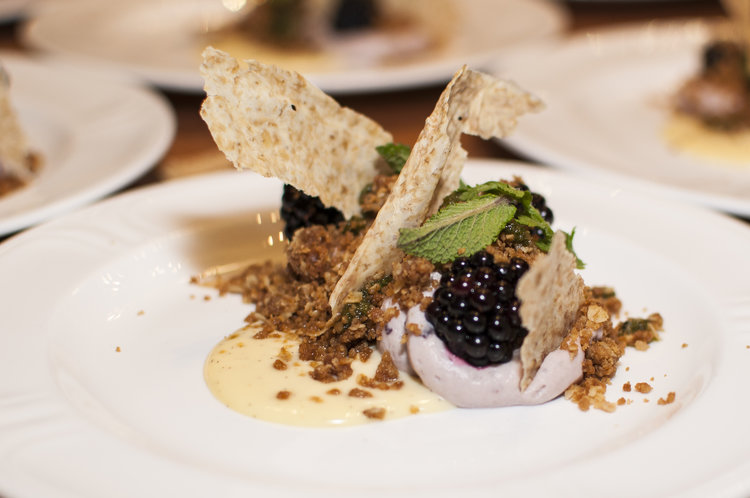 Dessert at The Chefs' Table was a wild bramble cranachan by Paul Wedgewood.