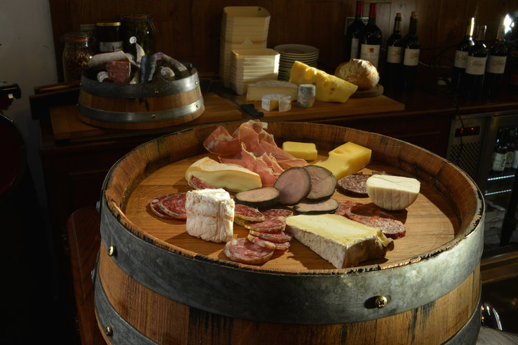 Cheese, charcuterie and wine - all the good stuff.