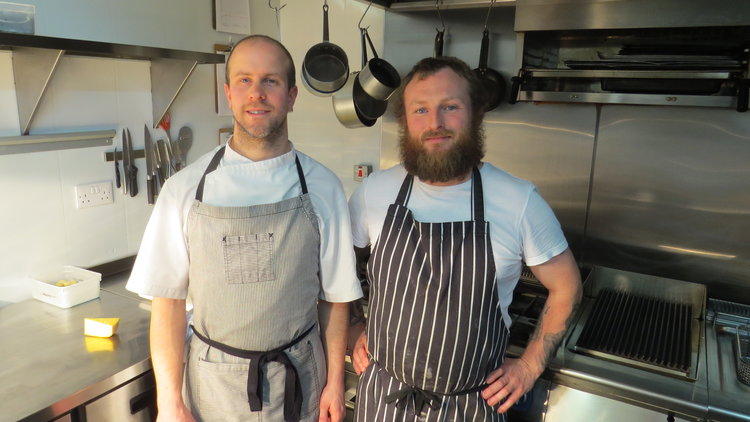 David Malcom and Robert Hume in the kitchen at Born in the Borders.