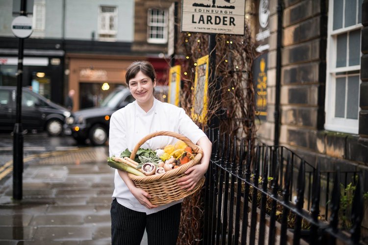 Head Chef Caoimhe likes to keep it local at Edinburgh Larder Bistro.