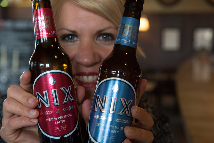 Petra Wetzel and her new NIX beers.