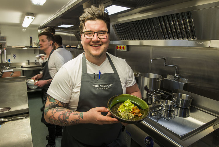 Pic Alan Richardson Dundee, Pix-AR.co.uk Free to Use The kitchen at the Newport is buzzing and not just with excitment, dishes are being prepaired and tested ready for opening night, Masterchef the profesionals winner Jamie Scott and staff get ready for the big day.