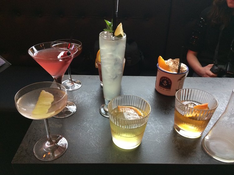 Decisions, decisions... The bar staff at Malmaison know their way around the spirits gantry.