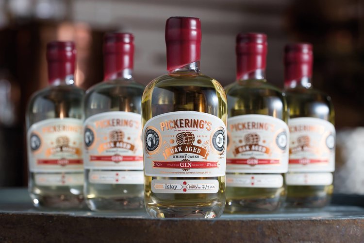 The gin is aged in oak casks from each of Scotland's five whisky regions.