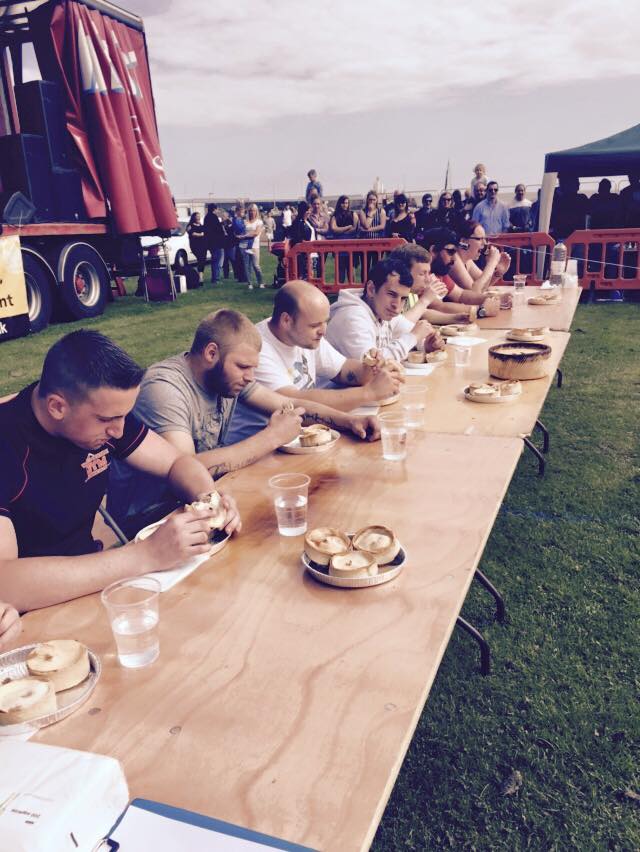 Say aye to several pies at the Arbroath Sea Fest's pie eating competition.