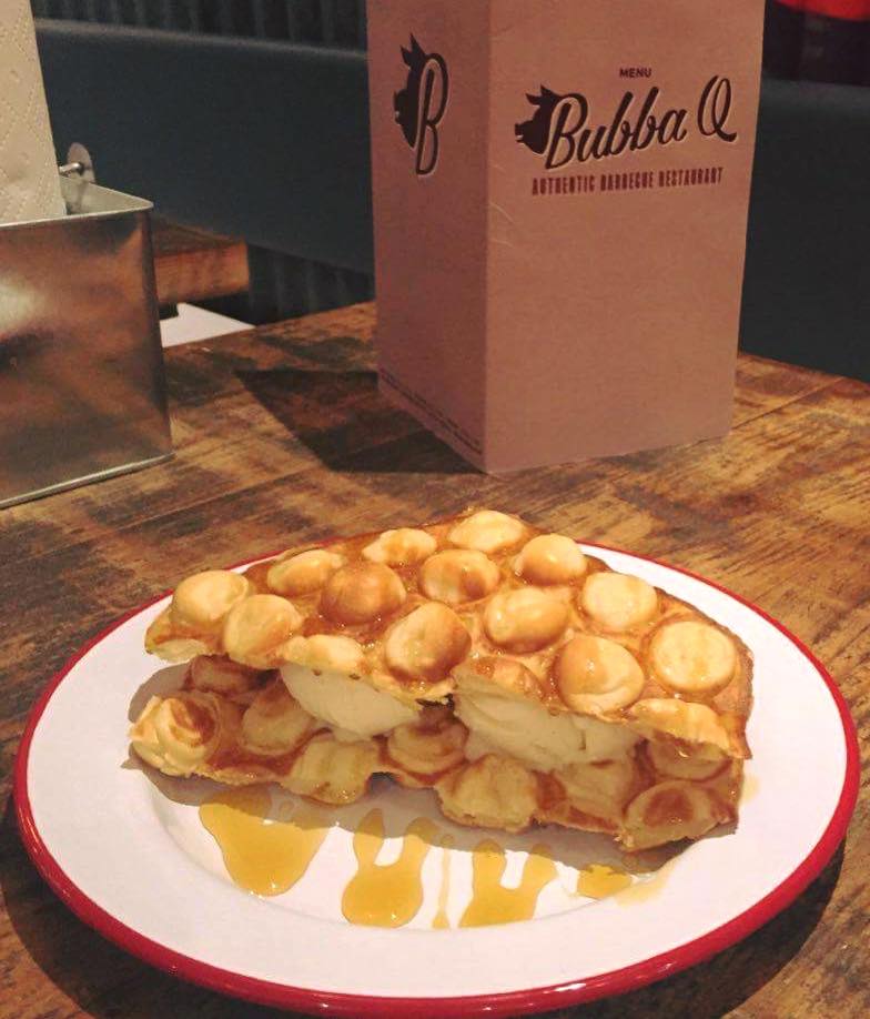 Bubba Q's bubble waffle: not for the faint-hearted.