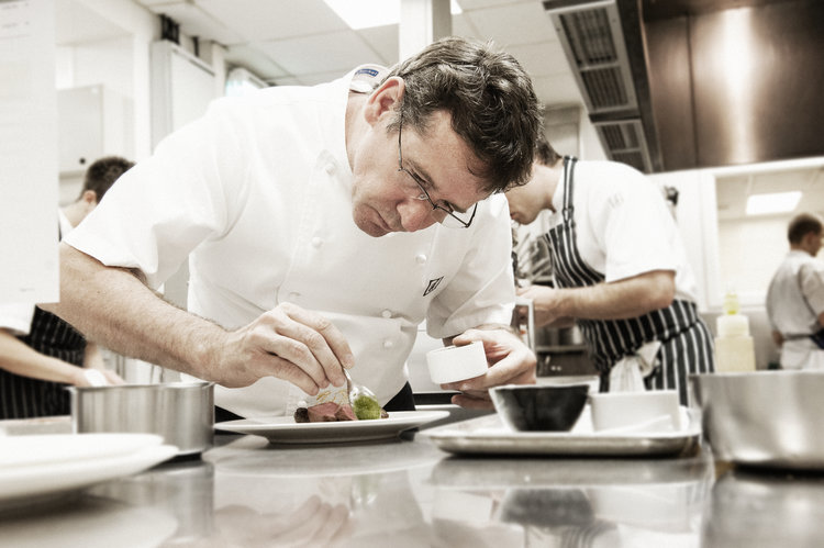 Andrew Fairlie at work in his restaurant at Gleneagles.