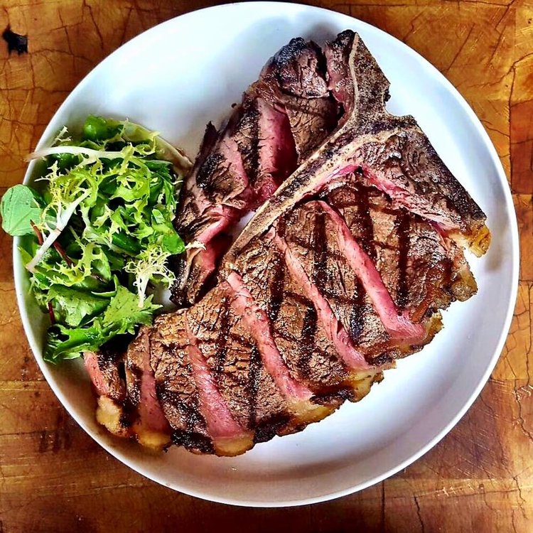 Dry-aged steak is the name of the game at Porter & Rye.