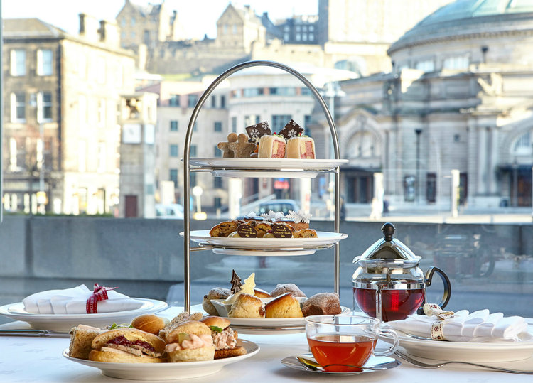 Festive afternoon tea at One Square comes with a view.