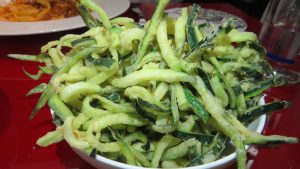 Fried courgettes or zucchini at Cucina.