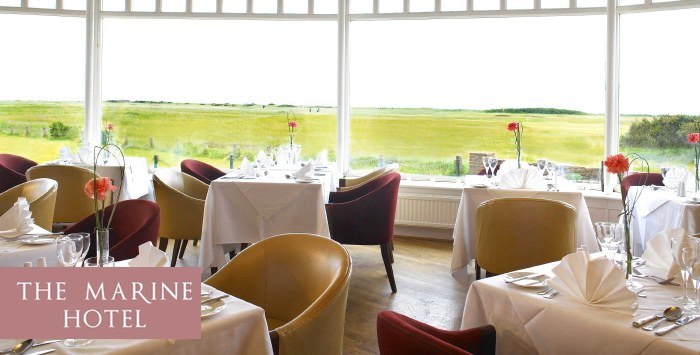 Truin Restaurant overlooks the 18th hole of the Royal Troon.