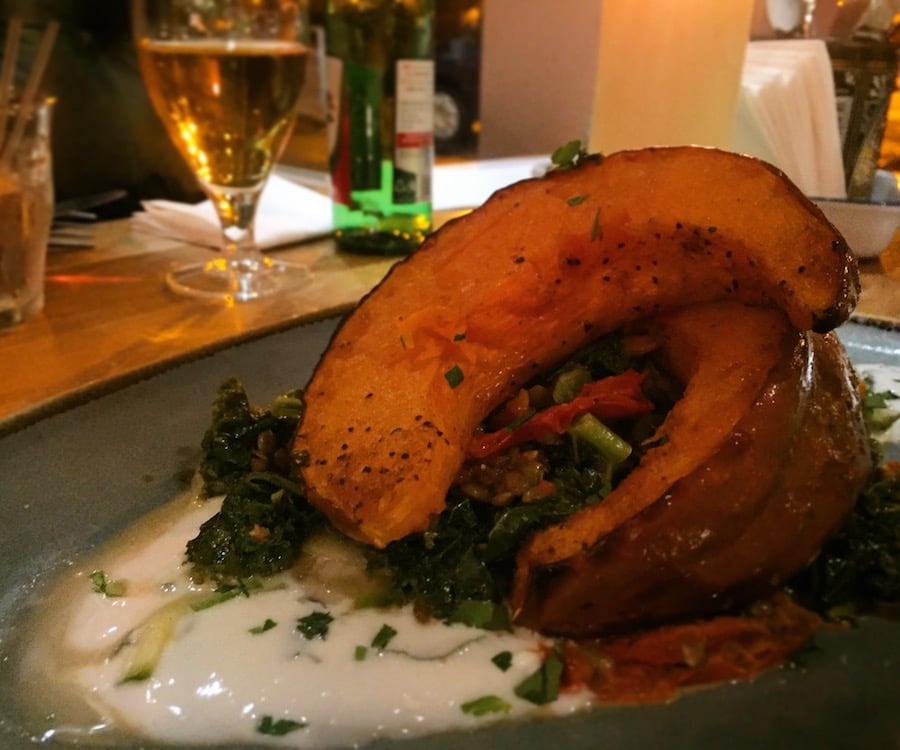 Masala roast pumpkin - new menu at the Hyndland Fox