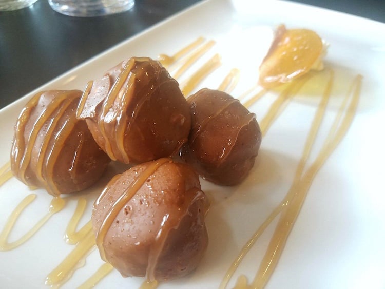 Salted caramel profiteroles from Browns Glasgow