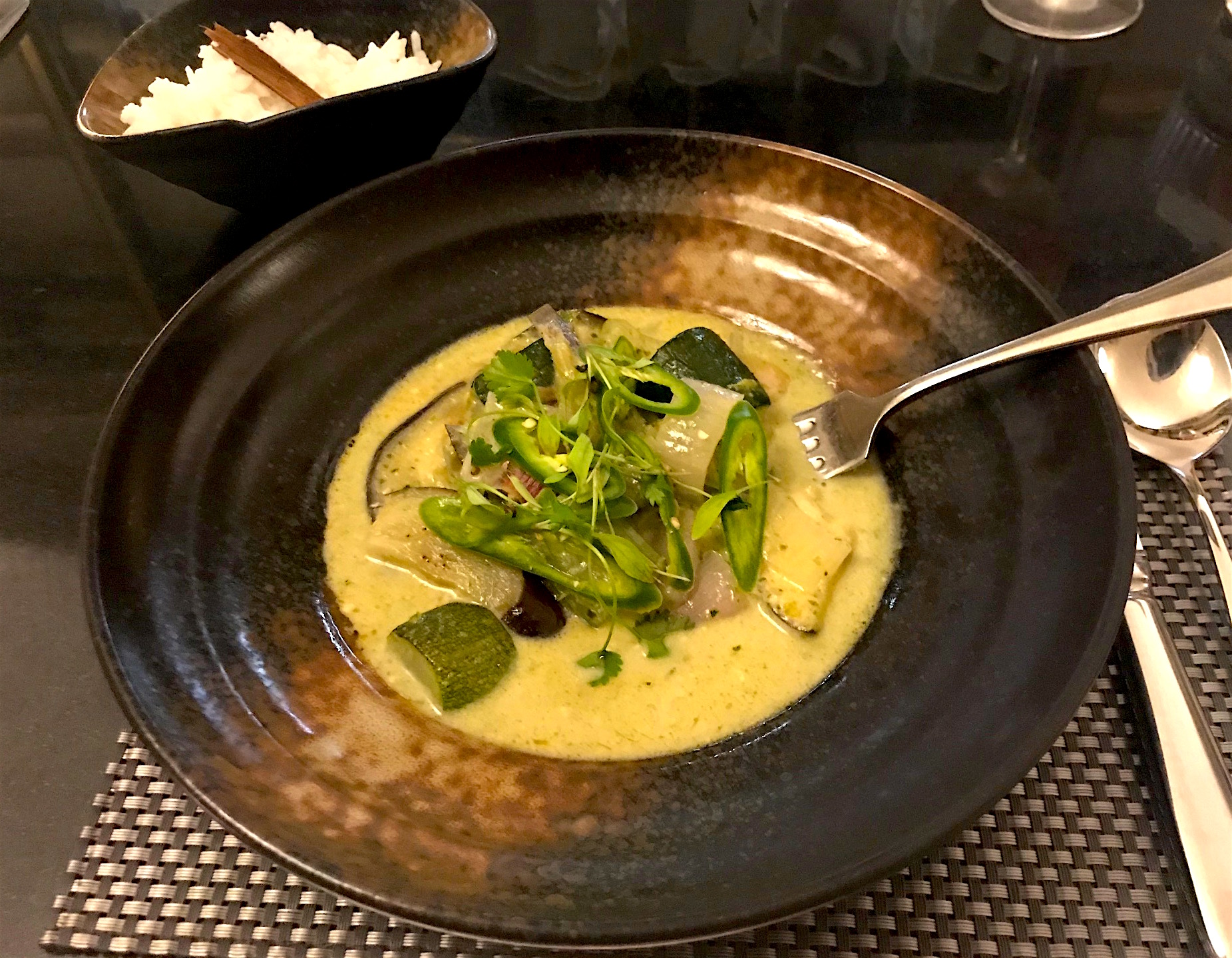 Thai green curry at Chez Mal